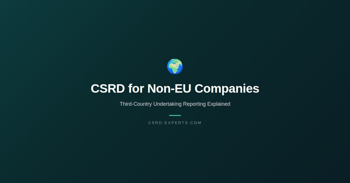 CSRD for Non-EU Companies: Third-Country Undertaking Reporting Explained